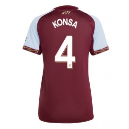 Aston Villa Ezri Konsa #4 Thuis tenue Dames 2025-26 Korte Mouw